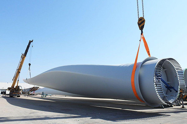 118米陸上風電葉片順利下線，主梁結(jié)構(gòu)碳纖維打造